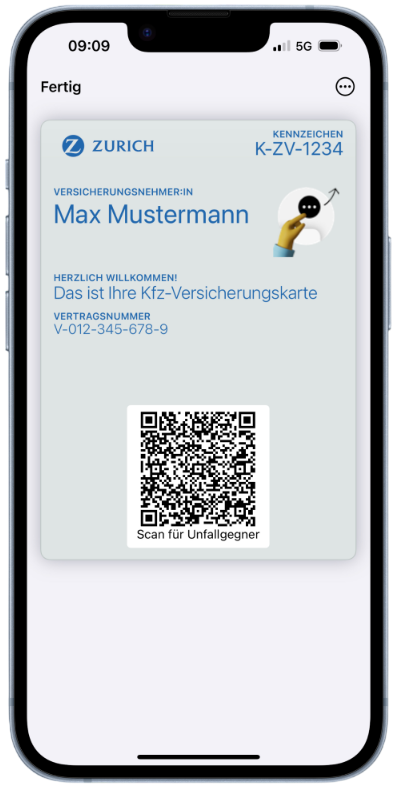 Digitale Versicherungskarte QR-Code