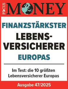 Siegel Focus Money: Finanzstärkster Lebensversicherer