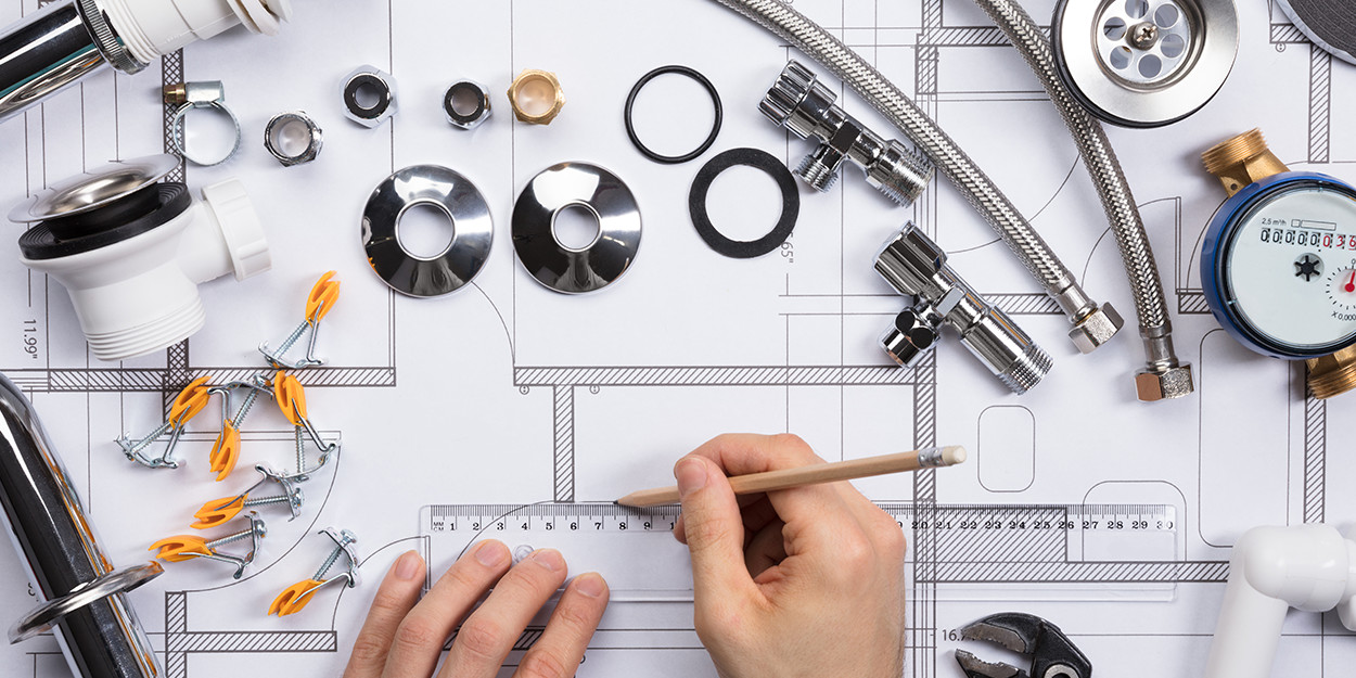 Technische Zeichnung Sanitärinstallation