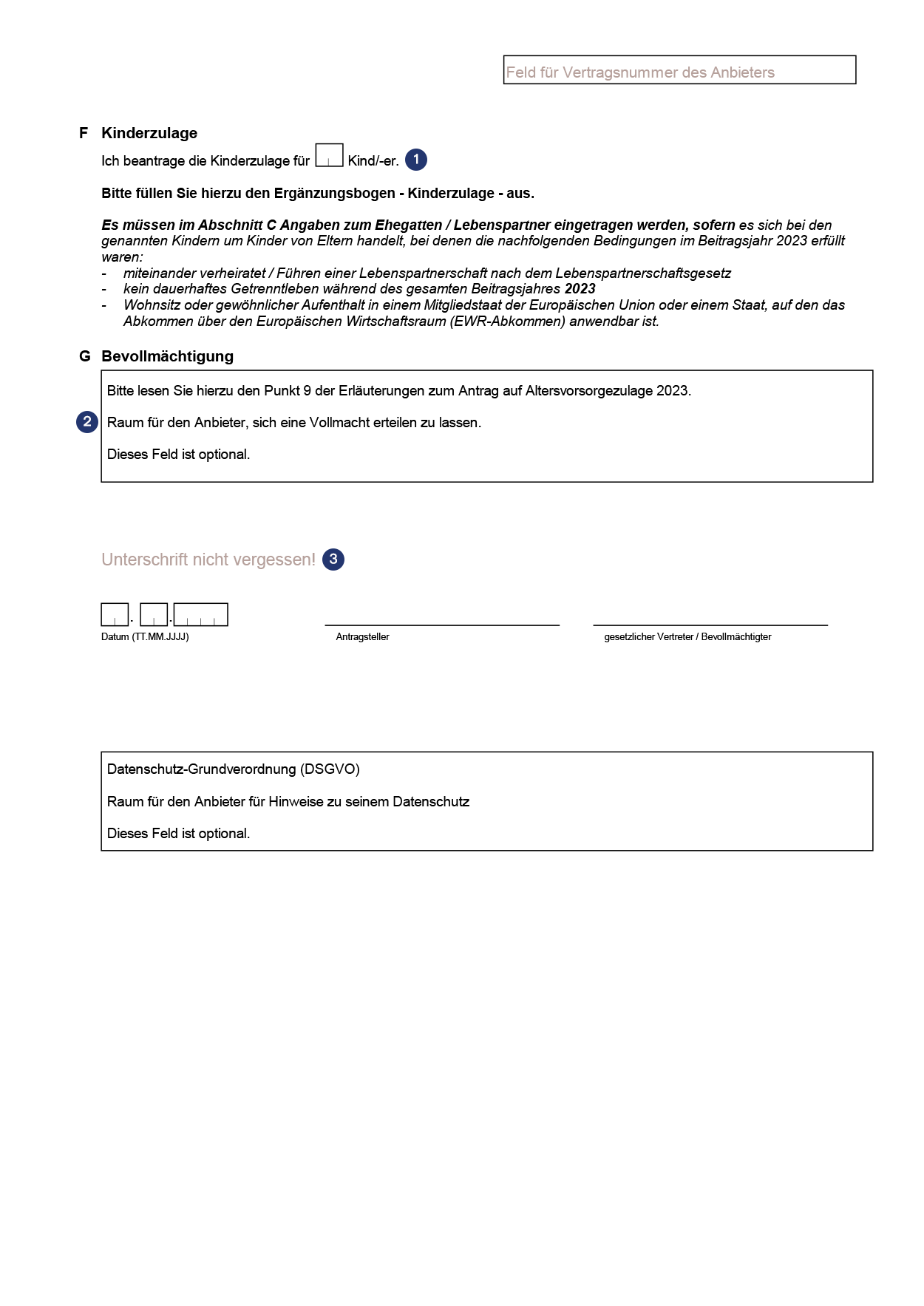 Antrag Auf Festsetzung Der Altersvorsorgezulage