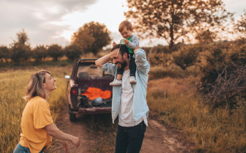 Familie in der Natur